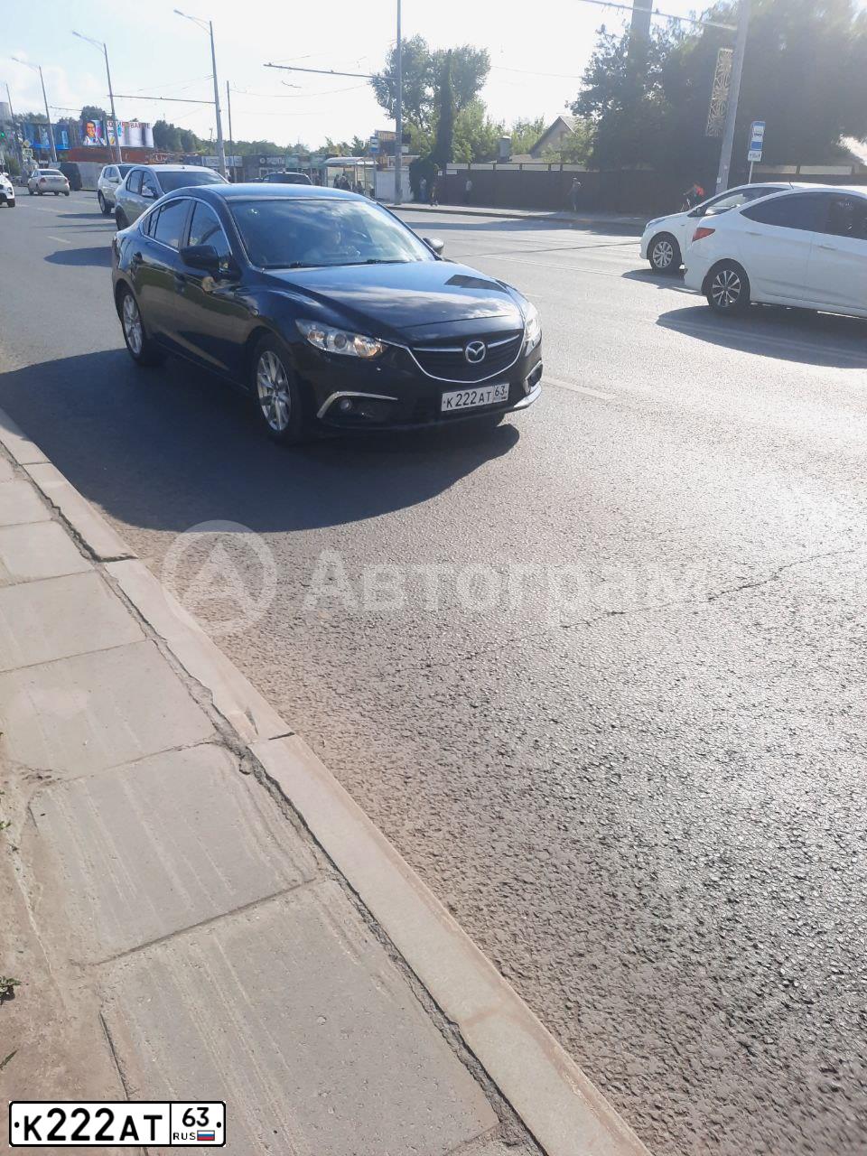 Фото автомобиля MAZDA 6, 2010 — госномер К222АТ63. Цвет: Коричневый