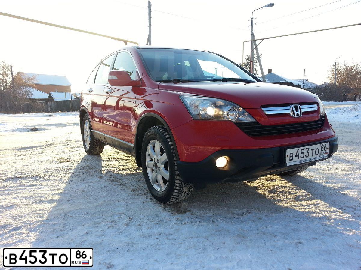 Фото автомобиля ХОНДА CR-V, 2008 — госномер С895РН70. Цвет: Красный