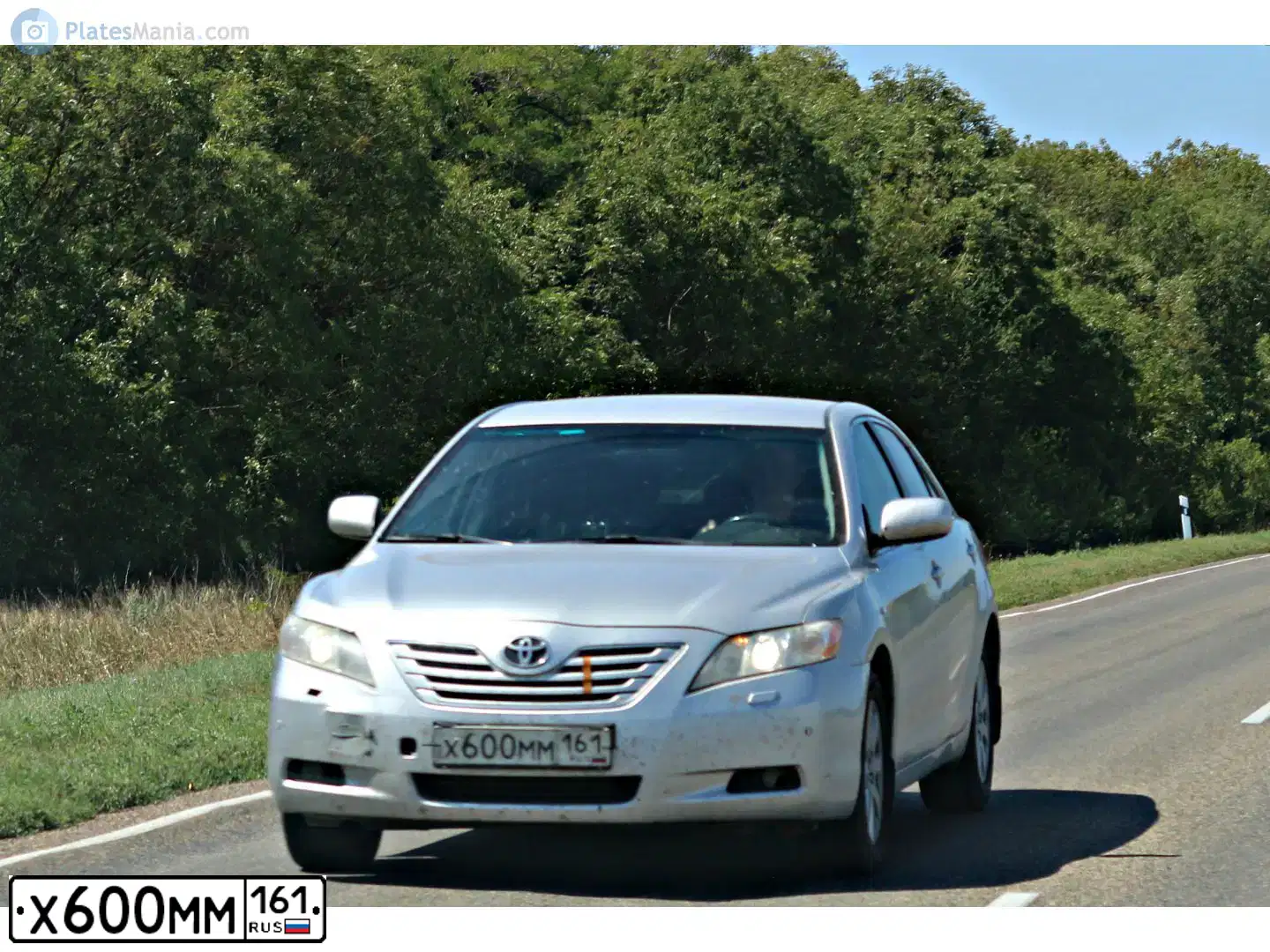 Фото автомобиля TOYOTA CAMRY, 2007 — госномер Х600ММ161. Цвет: СЕРЕБРИСТЫЙ