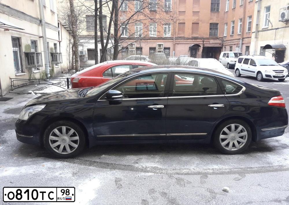 Фото автомобиля NISSAN TEANA, 2009 — госномер А706ОХ198. Цвет: ЧЕРНЫЙ