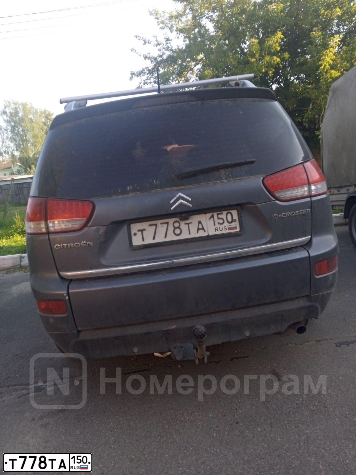 Фото автомобиля CITROEN C-CROSSER, 2008 — госномер Т778ТА150. Цвет: СЕРЫЙ ТЕМНЫЙ