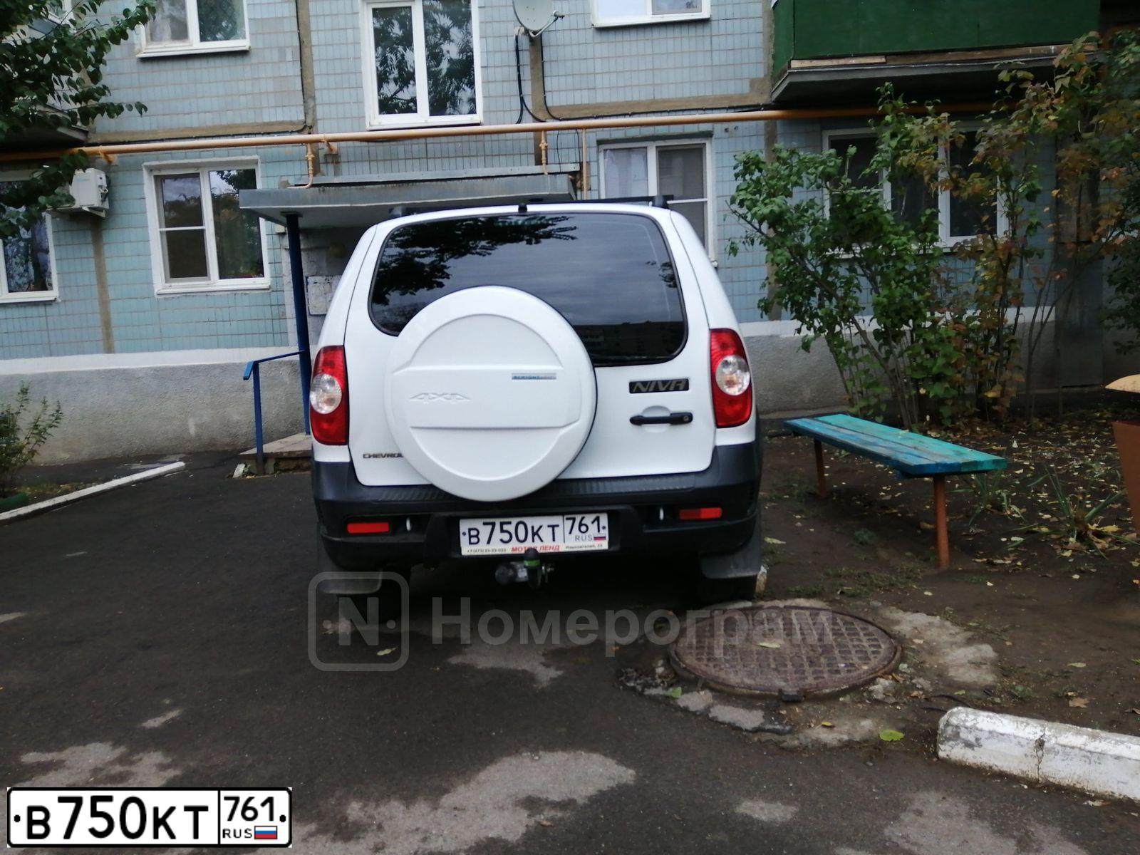 Фото автомобиля CHEVROLET NIVA, 2017 — госномер В750КТ761. Цвет: ЯРКО-БЕЛЫЙ