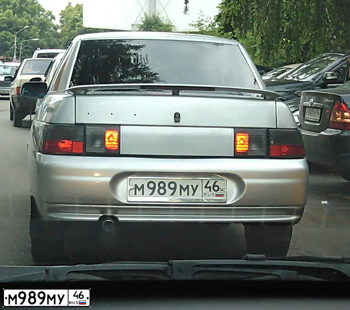Фото автомобиля LADA 2110 LADA, 2003 — госномер Н900КН46. Цвет: Светло-Серебристый металлик