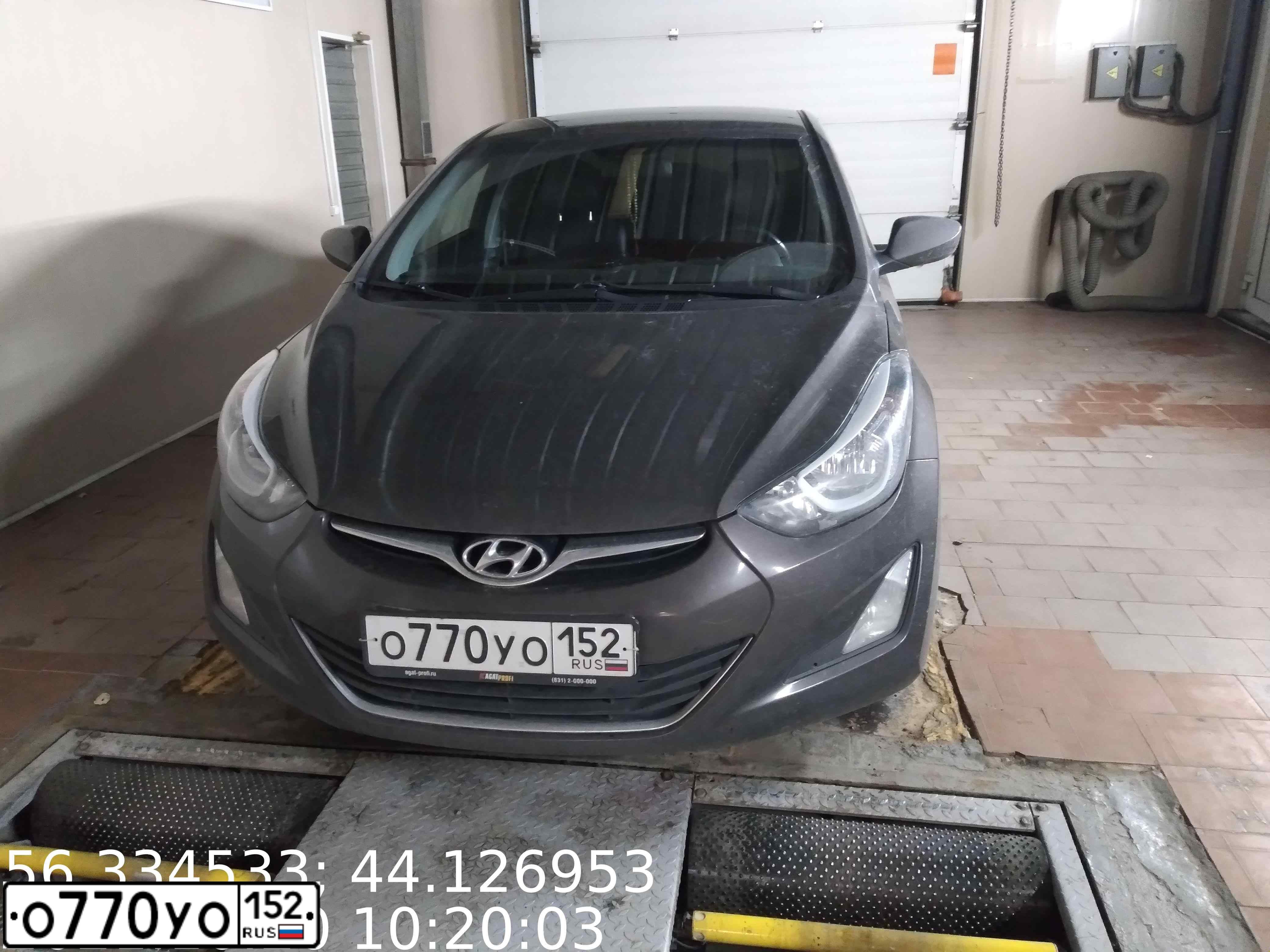 Фото автомобиля HYUNDAI ELANTRA, 2015 — госномер О770УО152. Цвет: КОРИЧНЕВЫЙ