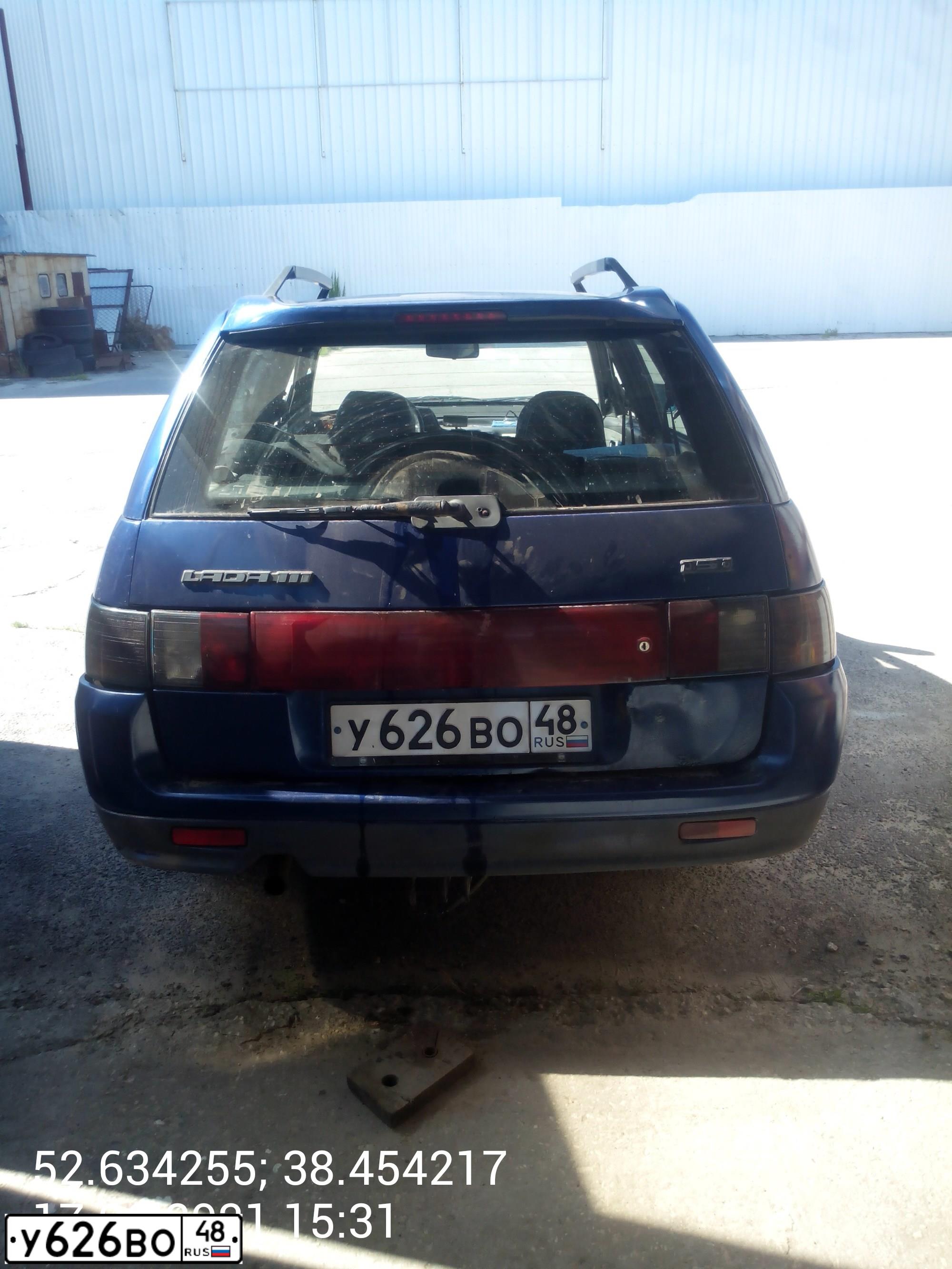 Фото автомобиля LADA 2111, 2004 — госномер У626ВО48. Цвет: СИНИЙ ЯРКИЙ