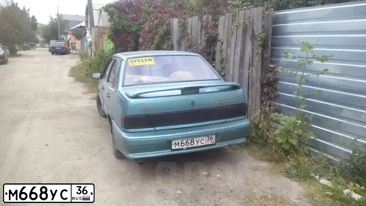 Фото автомобиля LADA 2115 SAMARA, 1999 — госномер М668УС36. Цвет: СЕРЕБРИСТЫЙ ЗЕЛЕНО-ГОЛУБОЙ