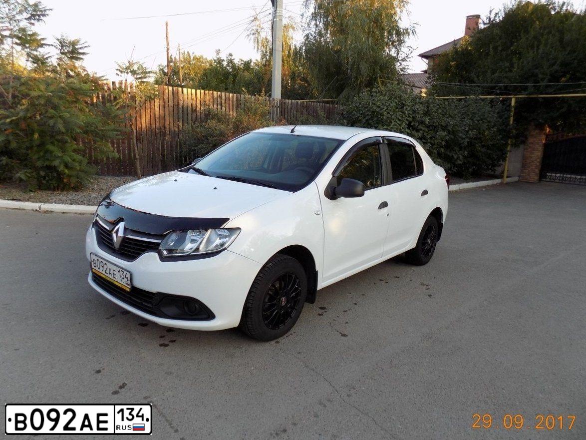 Фото автомобиля RENAULT T LOGAN, 2014 — госномер В092АЕ134. Цвет: Белый