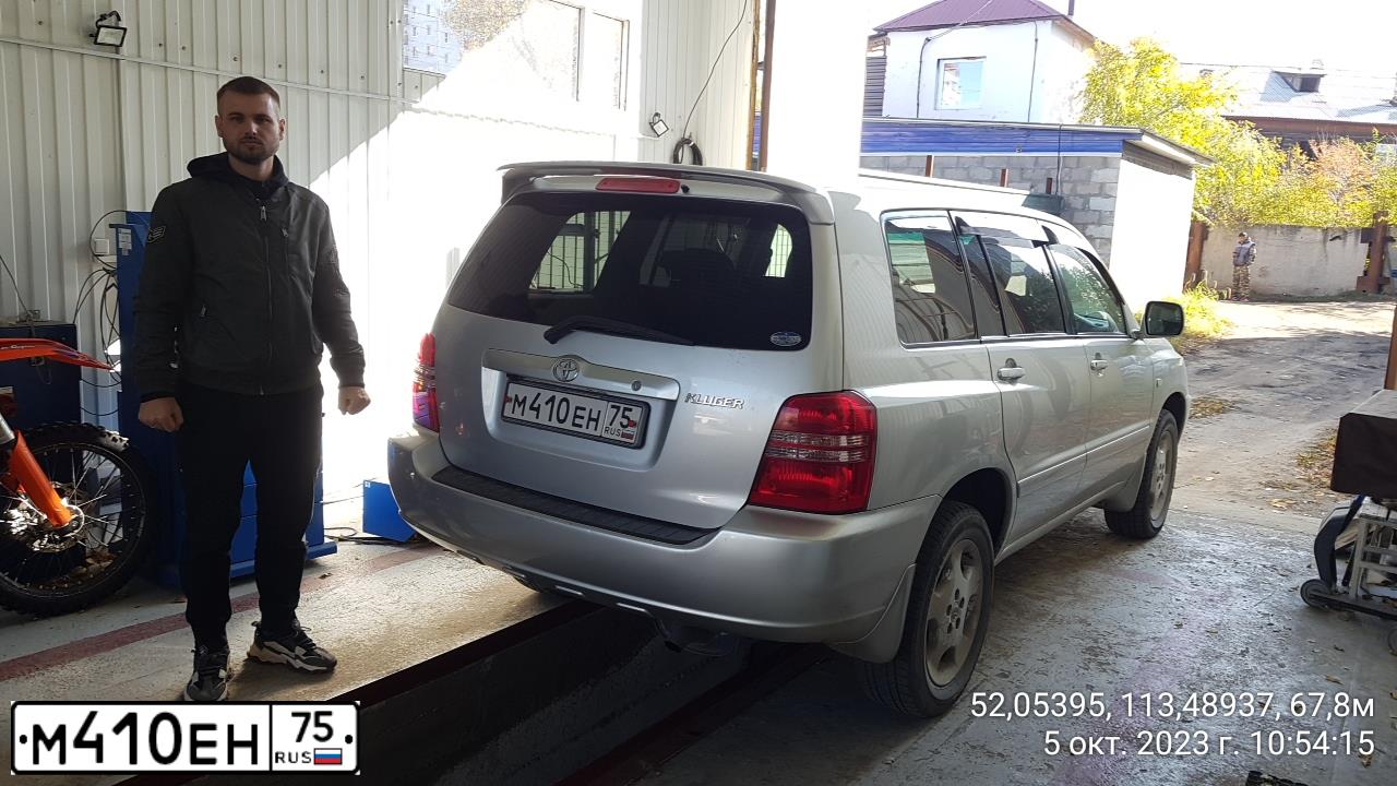 Фото автомобиля TOYOTA KLUGER, 2005 — госномер М410ЕН75