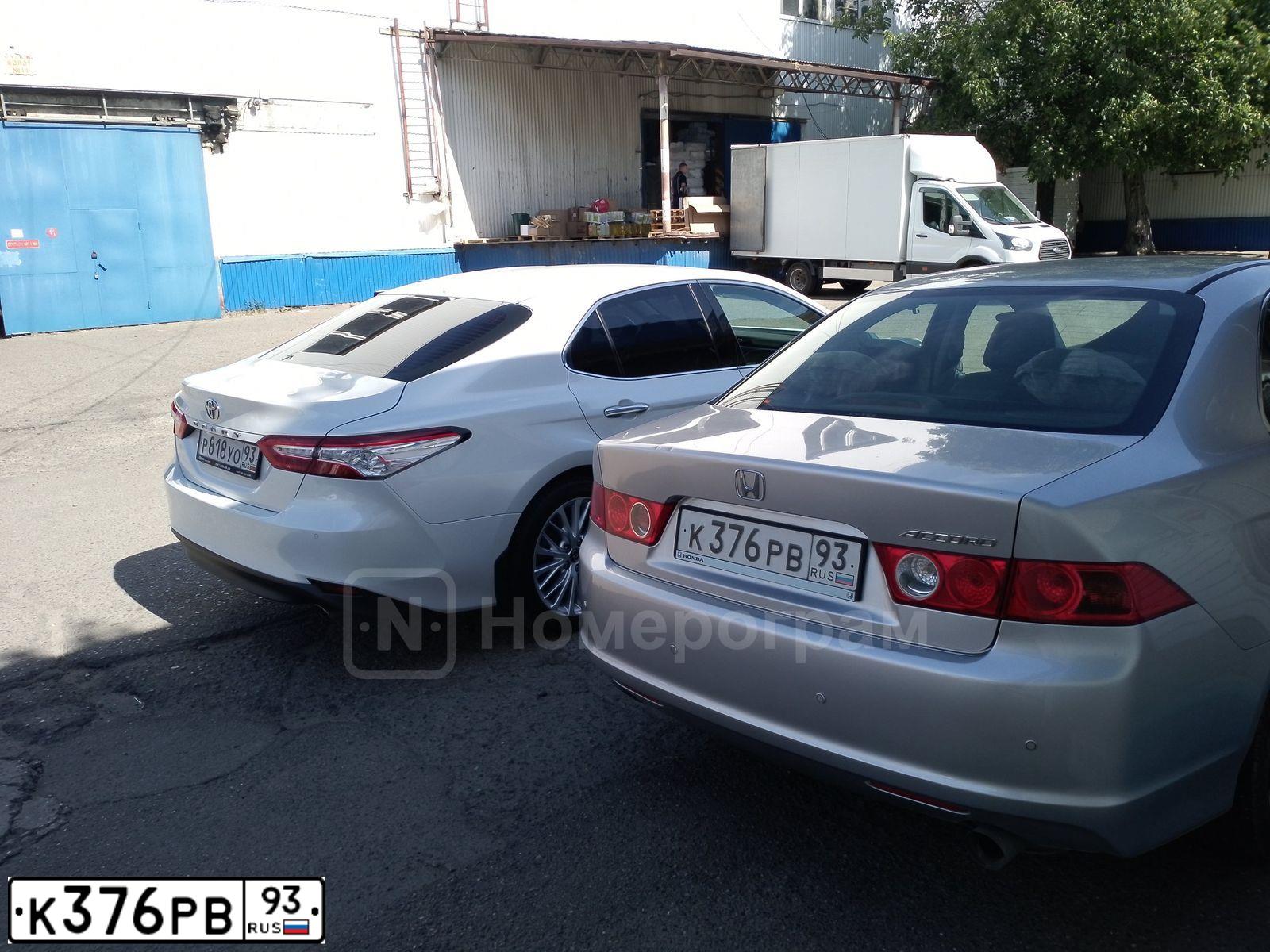 Фото автомобиля HONDA ACCORD, 2007 — госномер К376РВ93. Цвет: СЕРЕБРИСТЫЙ
