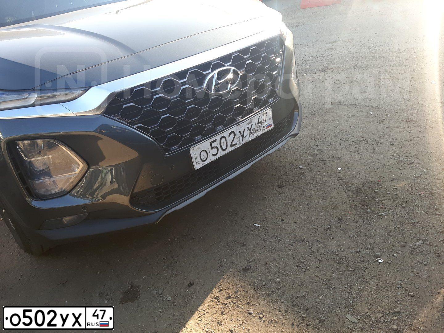 Фото автомобиля HYUNDAI SANTA FE, 2018 — госномер К552НО797. Цвет: СЕРО-ЗЕЛЕНЫЙ