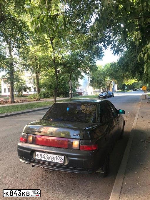 Фото автомобиля LADA 2110, 2004 — госномер К843КВ102. Цвет: ЗОЛОТИСТЫЙ ТЕМНО-ЗЕЛЕНЫЙ