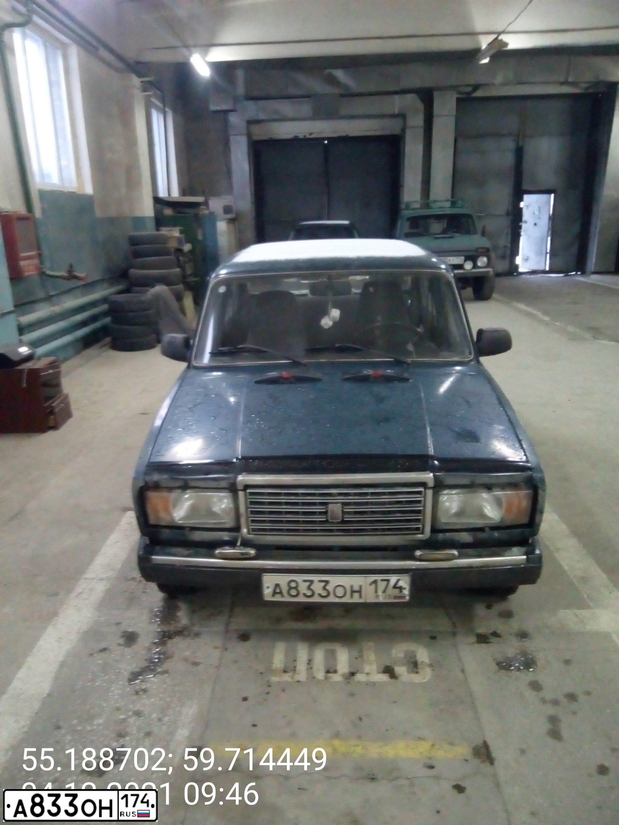 Фото автомобиля LADA 2107 LADA, 2006 — госномер А833ОН174. Цвет: синий