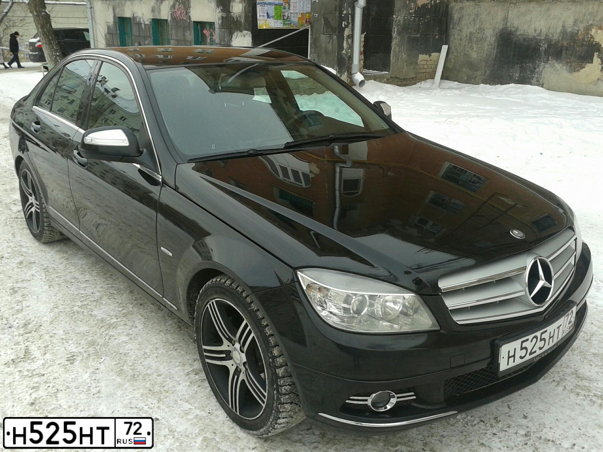 Фото автомобиля MERCEDES C-KLASSE, 2007 — госномер Н525НТ72. Цвет: ЧЕРНЫЙ