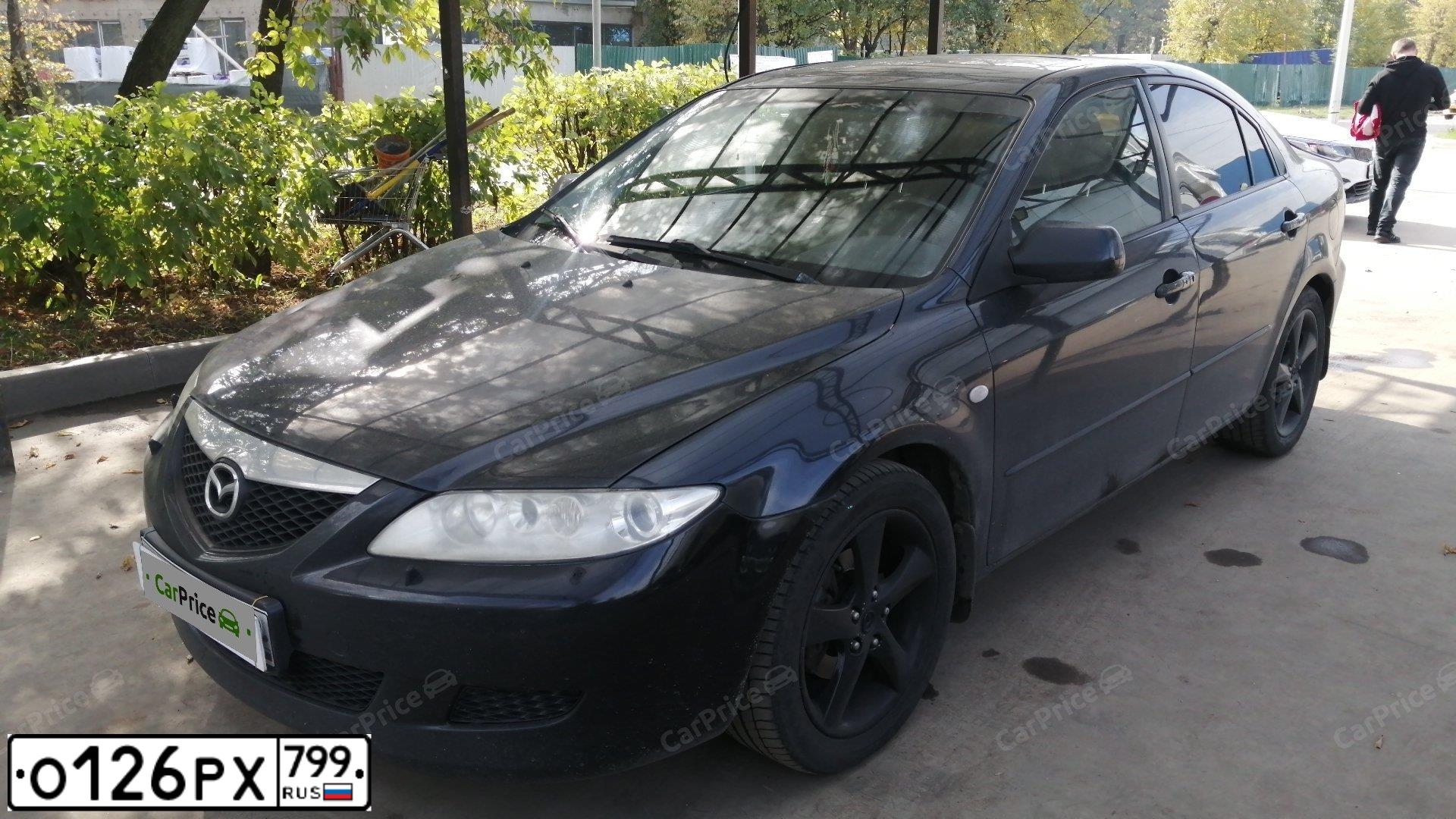 Фото автомобиля MAZDA 6, 2005 — госномер К766СН164. Цвет: ЧЕРНЫЙ