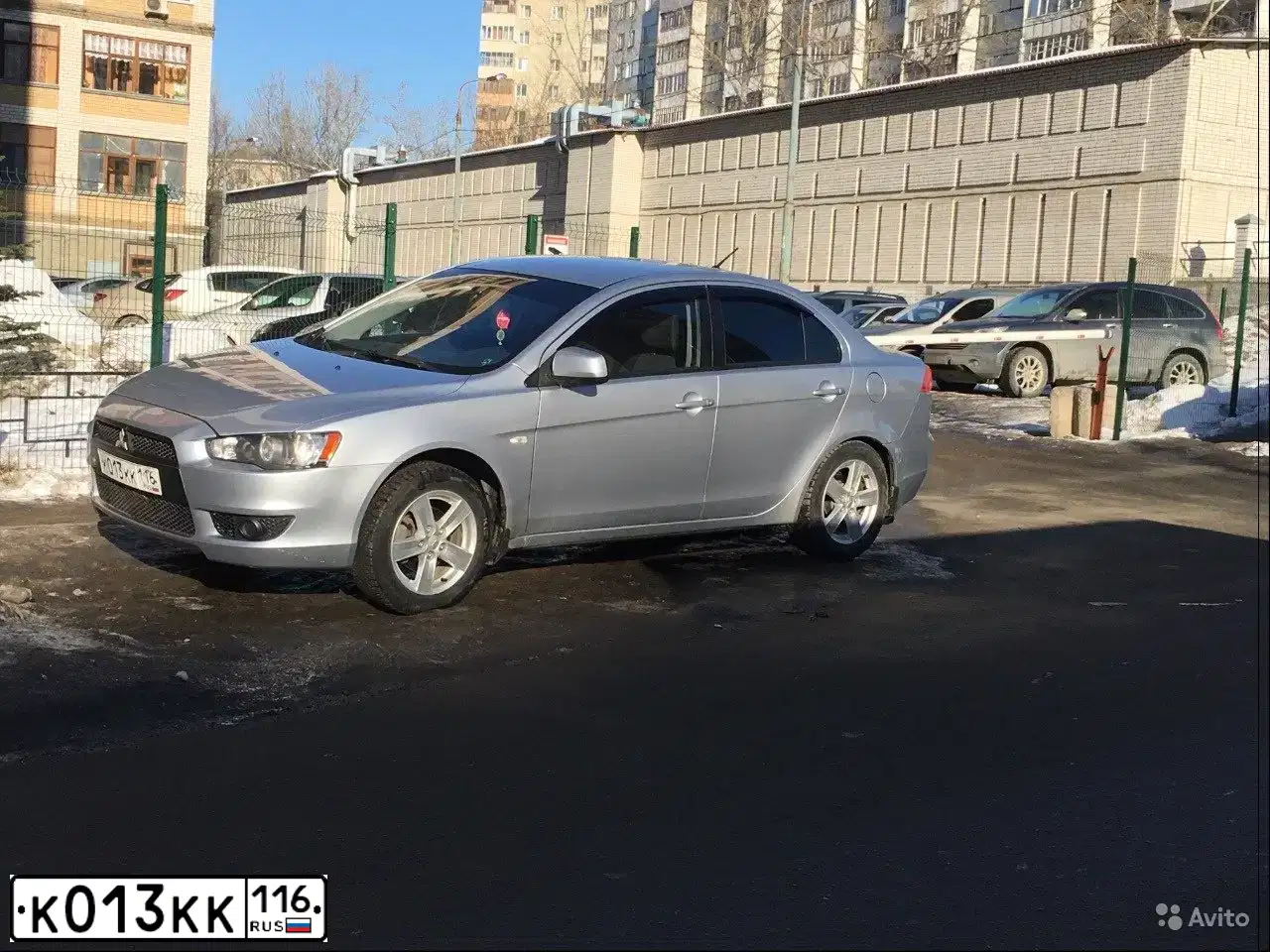 Фото автомобиля MITSUBISHI LANCER, 2008 — госномер К299ЕУ73. Цвет: Серебристый