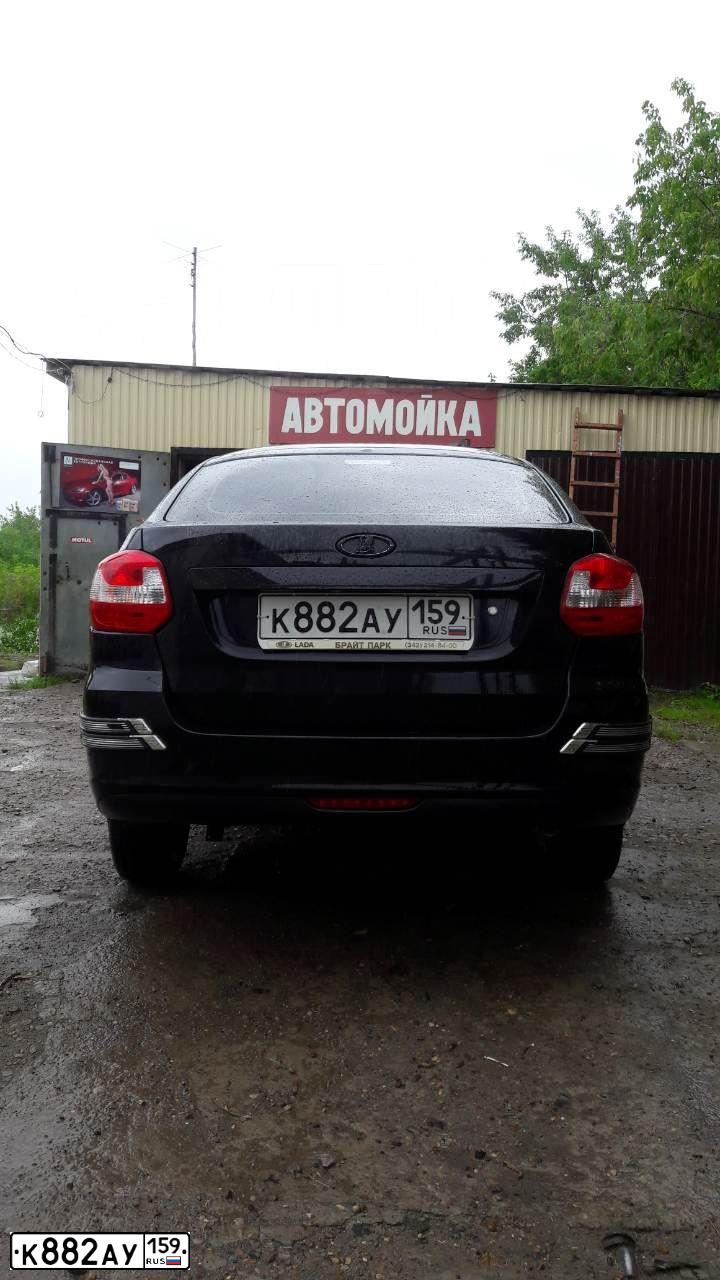 Фото автомобиля LADA 2191 GRANTA, 2015 — госномер К882АУ159. Цвет: ЧЕРНЫЙ