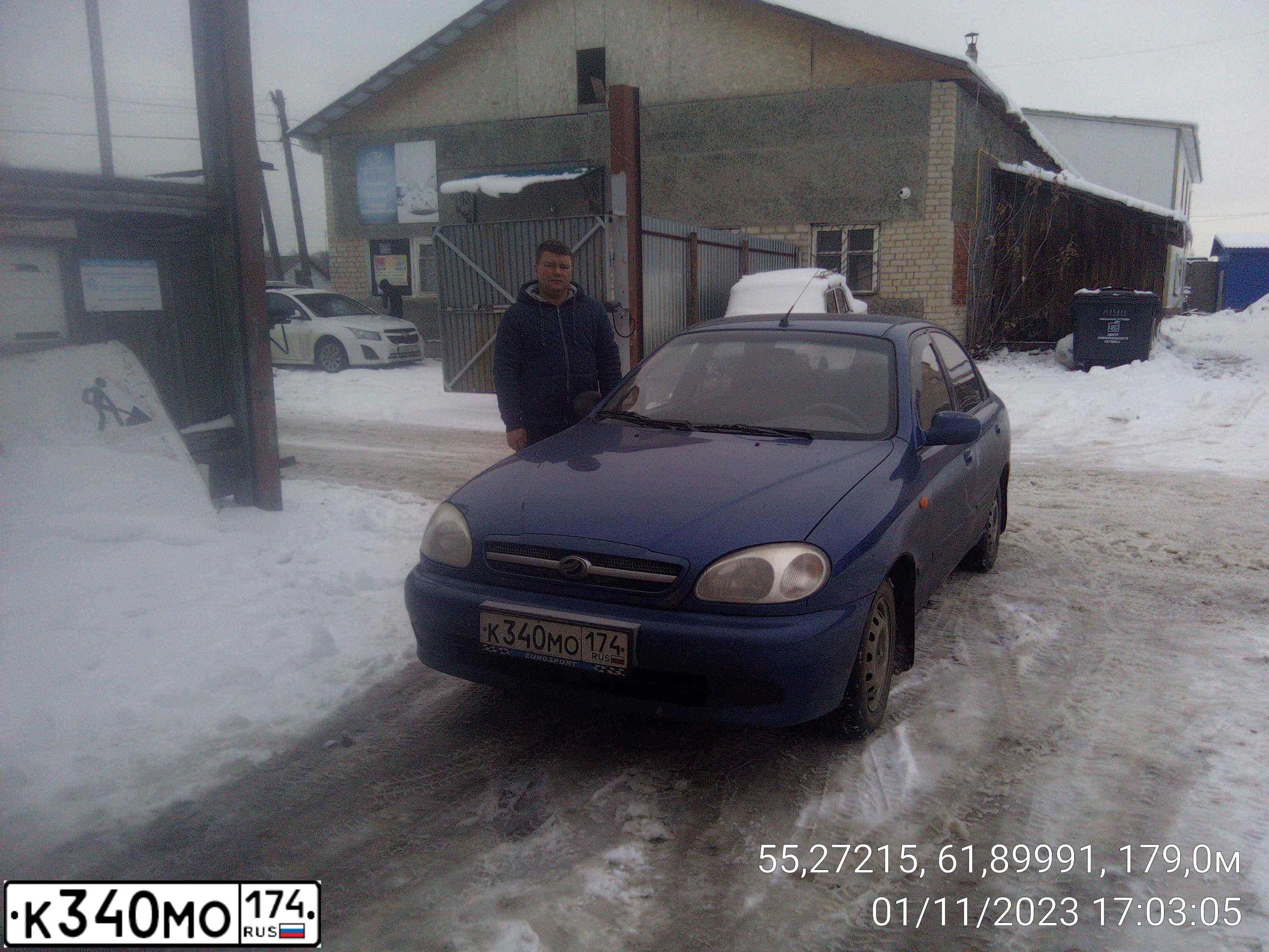 Фото автомобиля ZAZ SENS, 2007 — госномер К340МО174. Цвет: СИНИЙ
