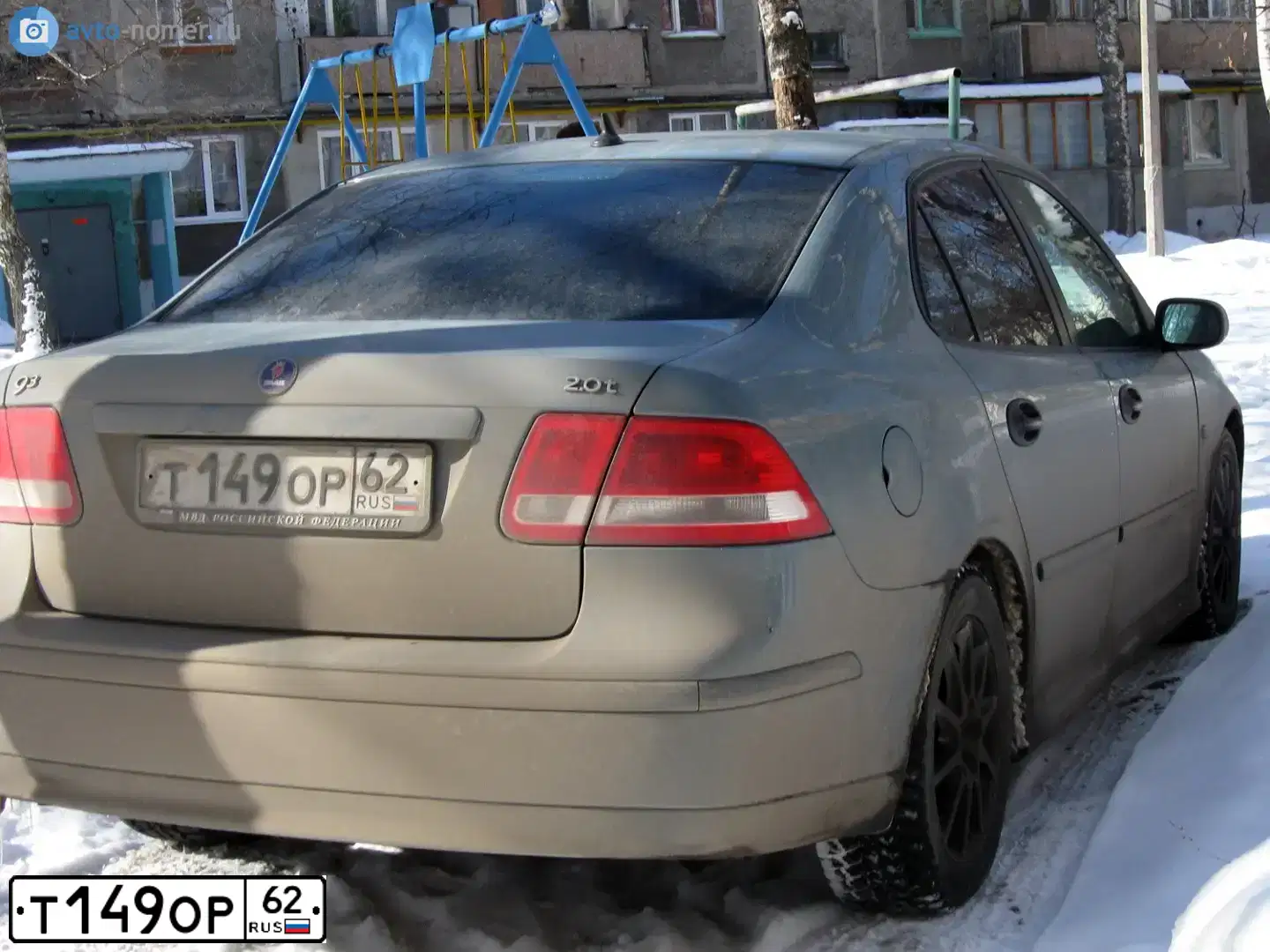 Фото автомобиля SAAB 9-3, 2003 — госномер Т149ОР62. Цвет: ЗЕЛЕНЫЙ(БИРЮЗОВЫЙ)
