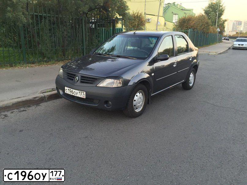 Фото автомобиля RENAULT LOGAN, 2006 — госномер Н010РЕ196. Цвет: ТЕМНО-СЕРЫЙ