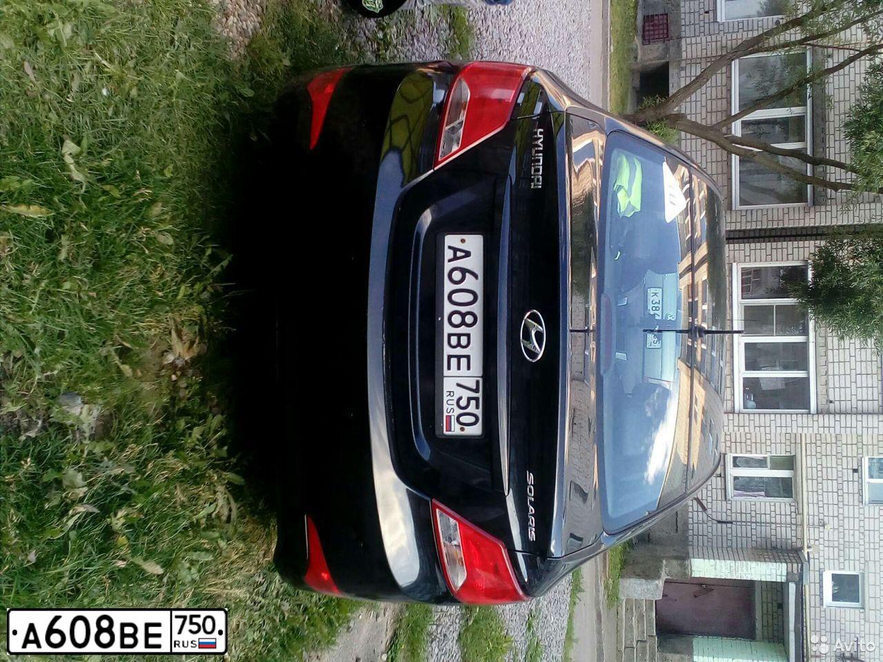 Фото автомобиля HYUNDAI SOLARIS, 2015 — госномер А608ВЕ750. Цвет: ЧЕРНЫЙ