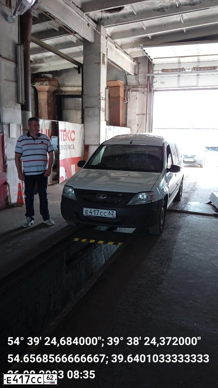Фото автомобиля LADA LARGUS FURGON, 2017 — госномер Е417СС62. Цвет: БЕЛЫЙ