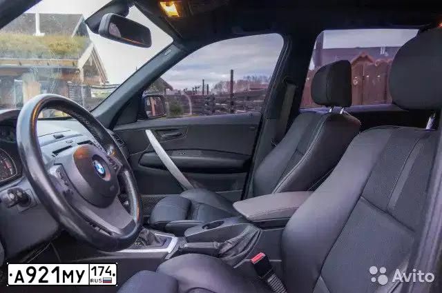 Фото автомобиля BMW X3, 2004 — госномер М875ВВ174. Цвет: ЧЕРНЫЙ