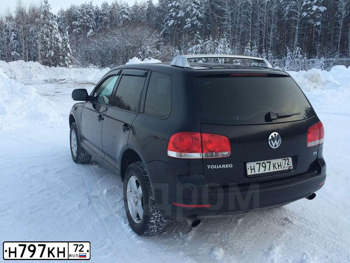 Фото автомобиля VOLKSWAGEN TOUAREG, 2003 — госномер С332СМ72. Цвет: ЧЕРНЫЙ