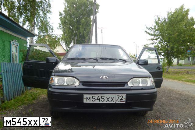 Фото автомобиля LADA 2114 SAMARA, 2005 — госномер М545ХХ72. Цвет: ЧЕРНЫЙ