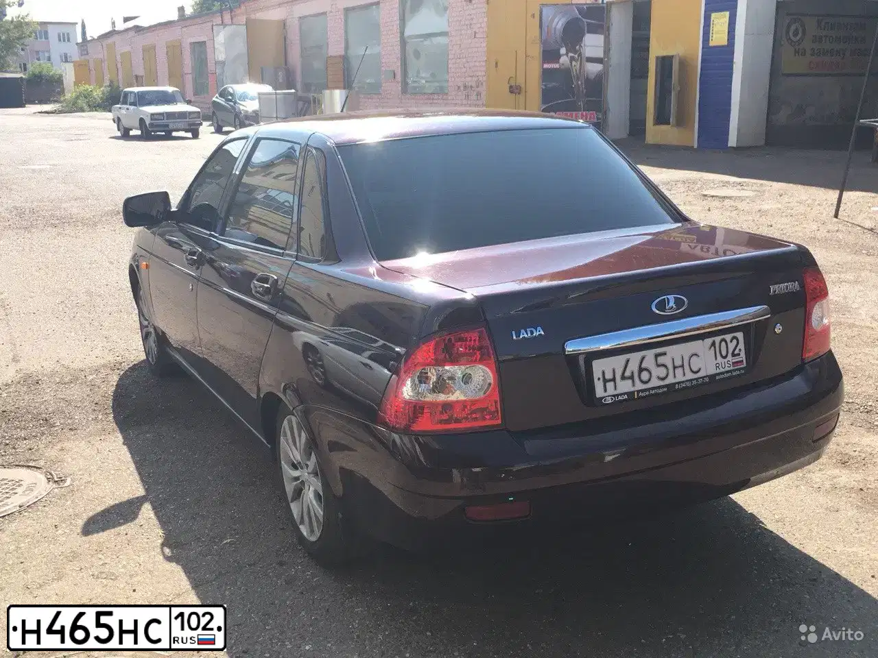 Фото автомобиля LADA 2170 PRIORA, 2012 — госномер Н465ЕС102. Цвет: ТЕМНО-ВИШНЕВЫЙ