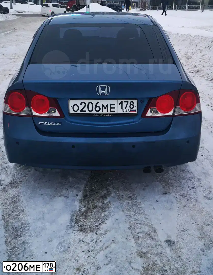 Фото автомобиля HONDA CIVIC, 2007 — госномер Н590ТМ154. Цвет: СВЕТЛО-СИНИЙ