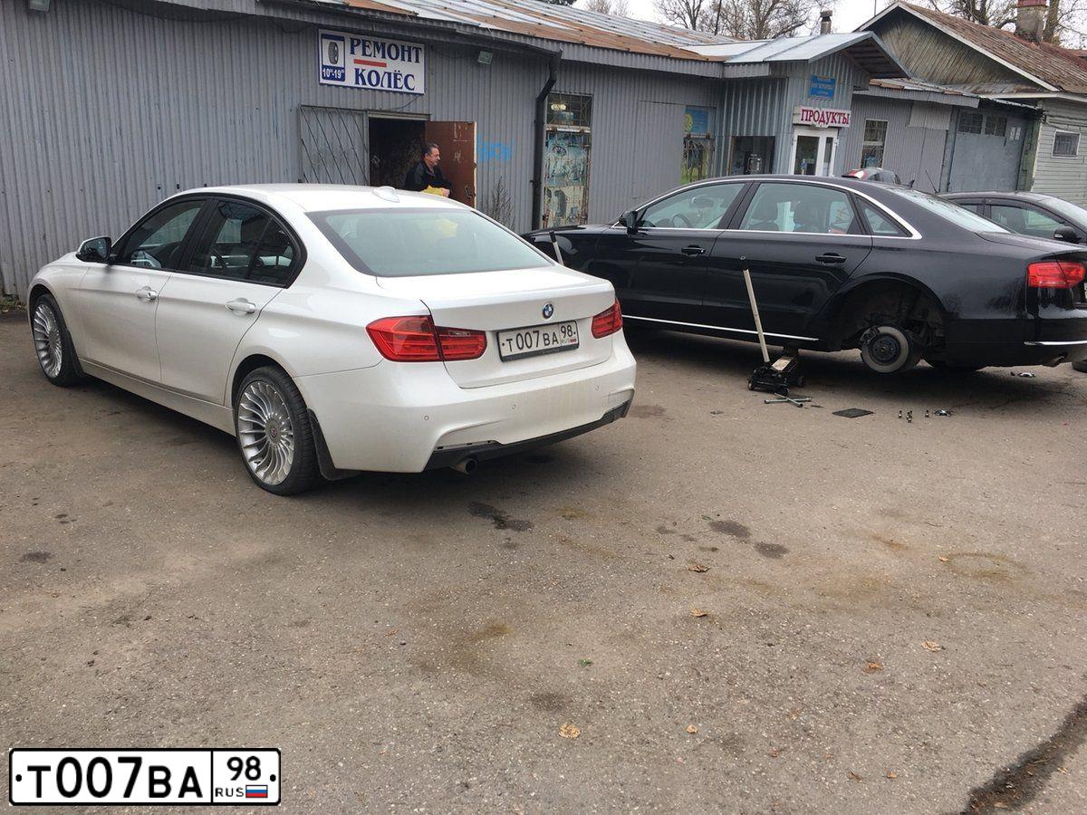 Фото автомобиля BMW SERIE 3, 2014 — госномер М666МТ23. Цвет: БЕЛЫЙ МЕТАЛЛИК
