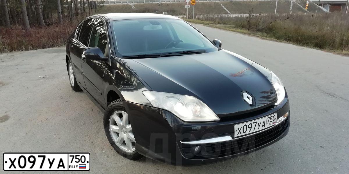Фото автомобиля RENAULT LAGUNA, 2008 — госномер О455ЕО46. Цвет: ЧЕРНЫЙ