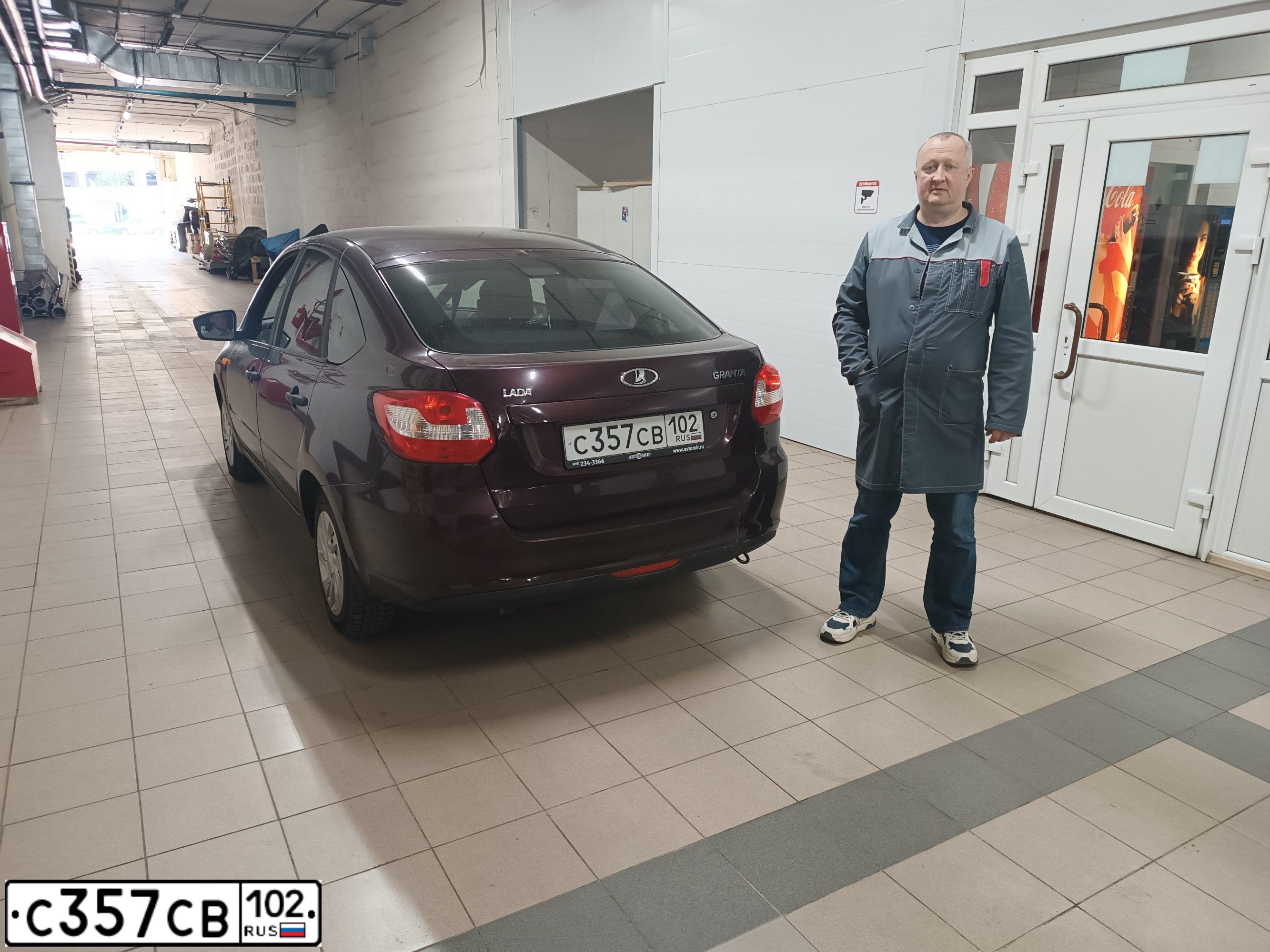 Фото автомобиля LADA 2191 GRANTA, 2016 — госномер О055МО71. Цвет: ТЕМНО-ВИШНЕВЫЙ