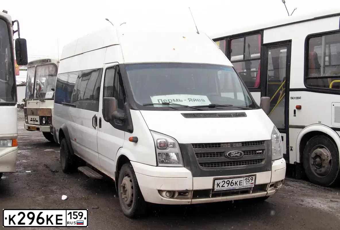 Фото автомобиля GOLAZ TRANSIT 3030, 2007 — госномер К296КЕ159. Цвет: Белый