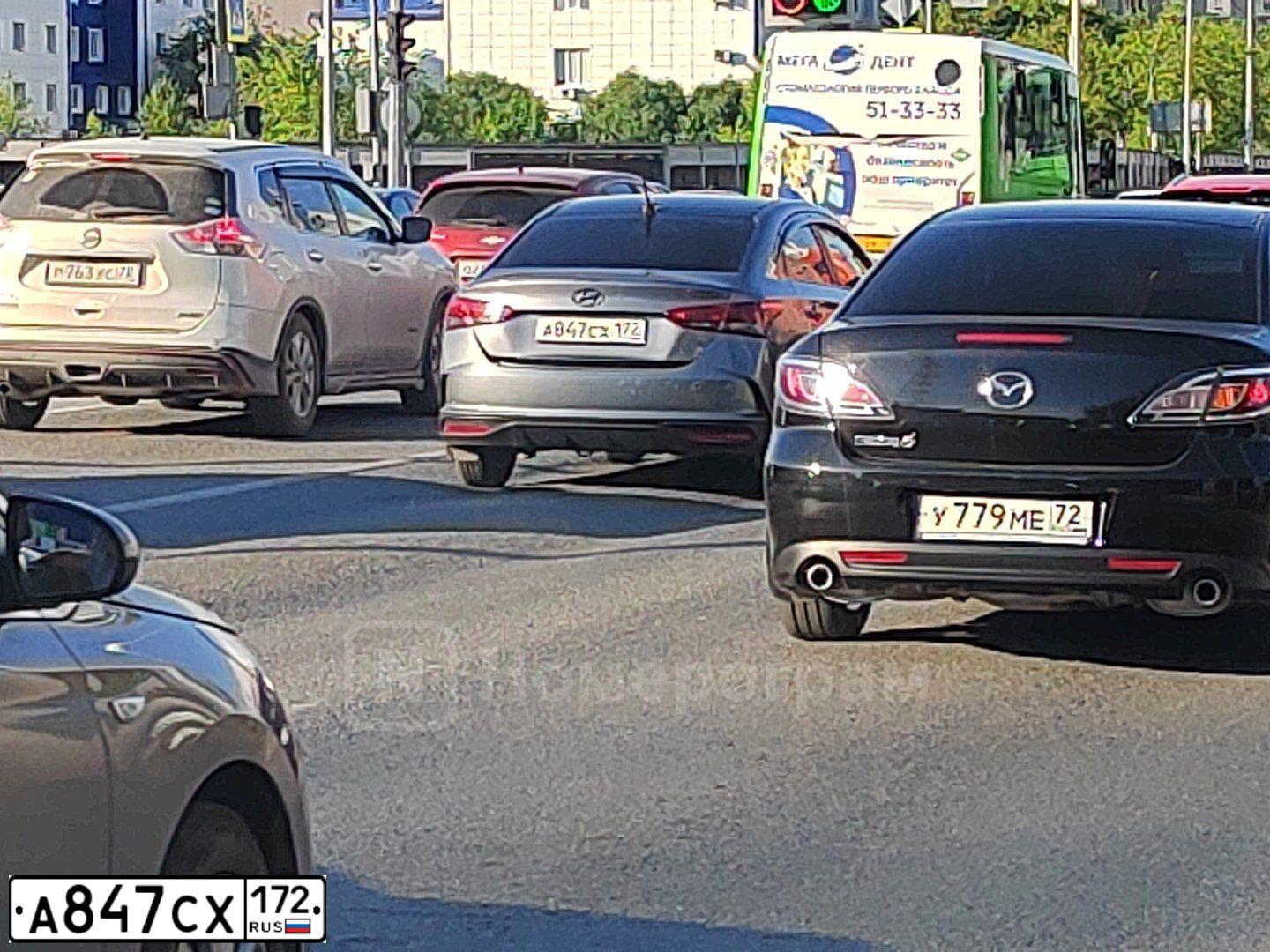 Фото автомобиля HYUNDAI SOLARIS, 2020 — госномер А847СХ172. Цвет: СЕРЫЙ