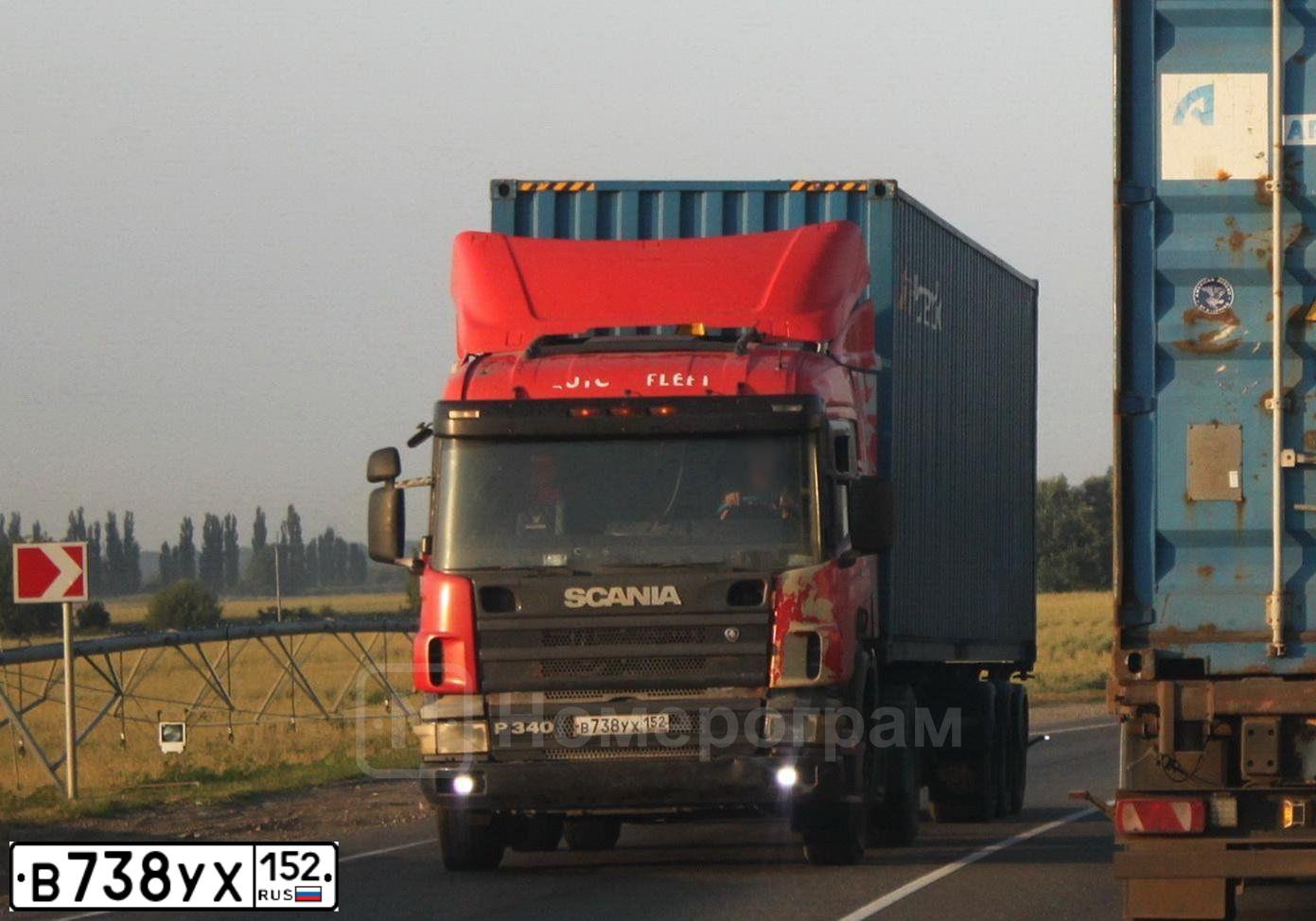 Фото автомобиля SCANIA SERIE P /4X2/, 2007 — госномер Р266ЕХ52. Цвет: Красный