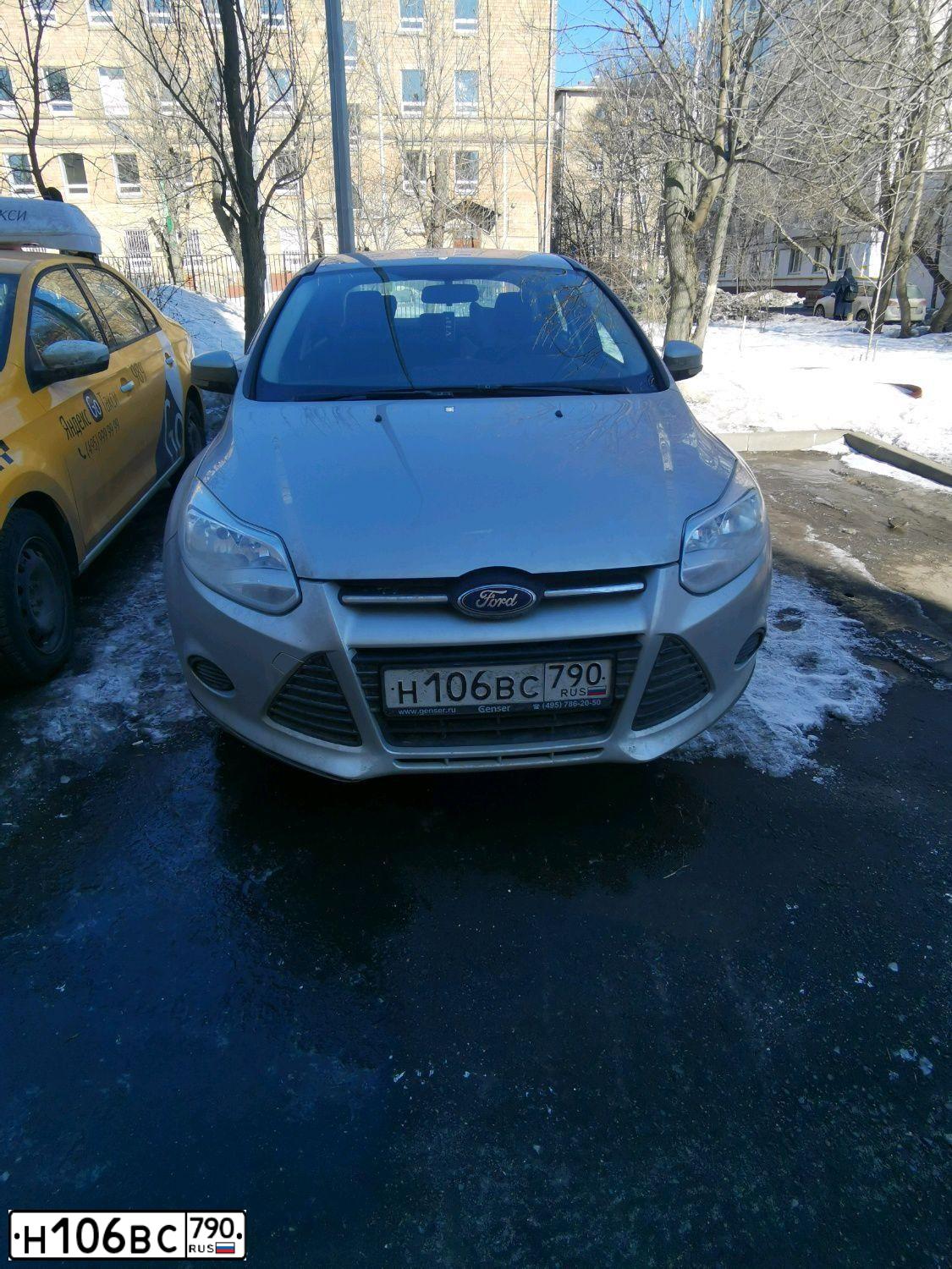 Фото автомобиля FORD FOCUS, 2012 — госномер К601ОО95. Цвет: Серебристый