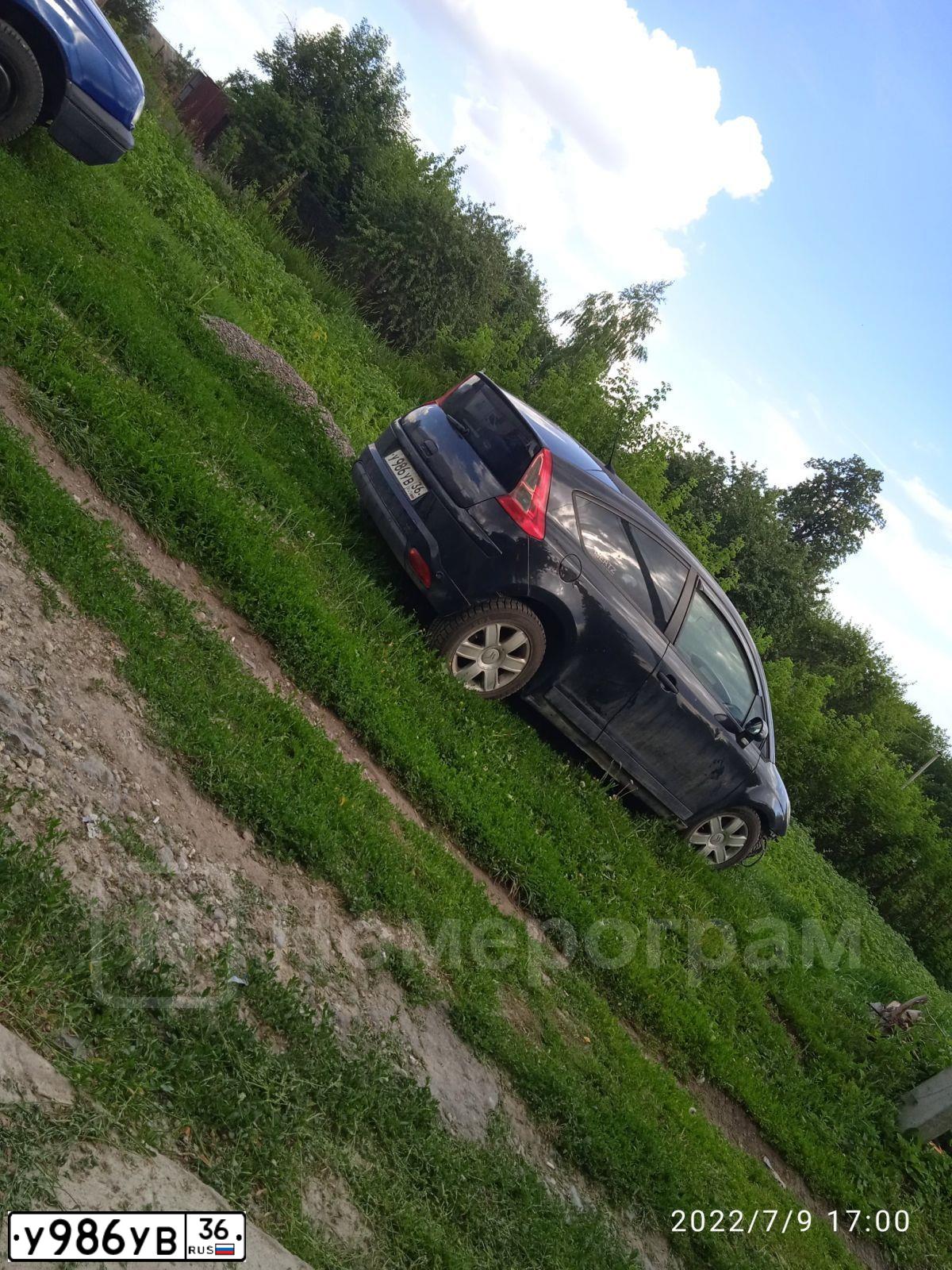 Фото автомобиля CITROEN C4, 2007 — госномер У986УВ36. Цвет: ЧЕРНЫЙ