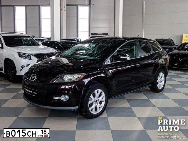 Фото автомобиля MAZDA CX-7, 2008 — госномер Р424РУ154. Цвет: ТЕМНО-ВИШНЕВЫЙ