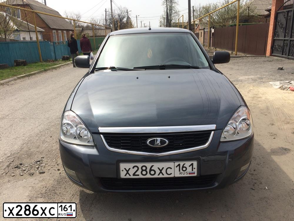 Фото автомобиля LADA 2170 PRIORA, 2012 — госномер Х286ХС161. Цвет: СЕРО-СИНИЙ