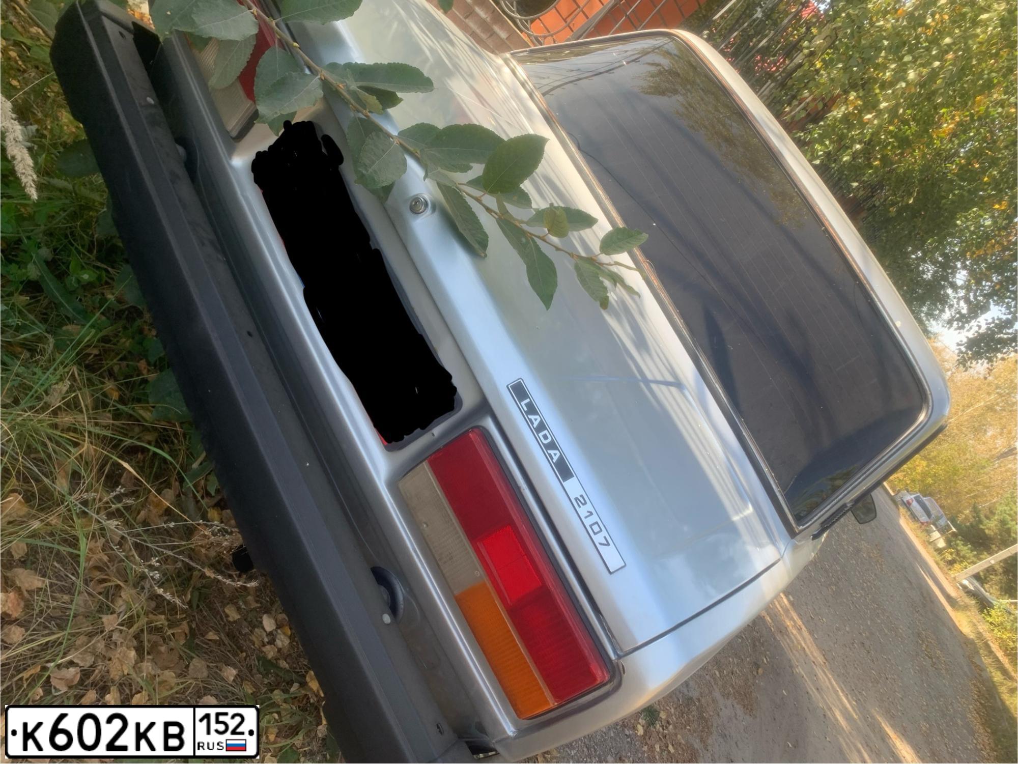 Фото автомобиля LADA 2107 LADA, 2012 — госномер К602КВ152. Цвет: СЕРЕБРИСТЫЙ