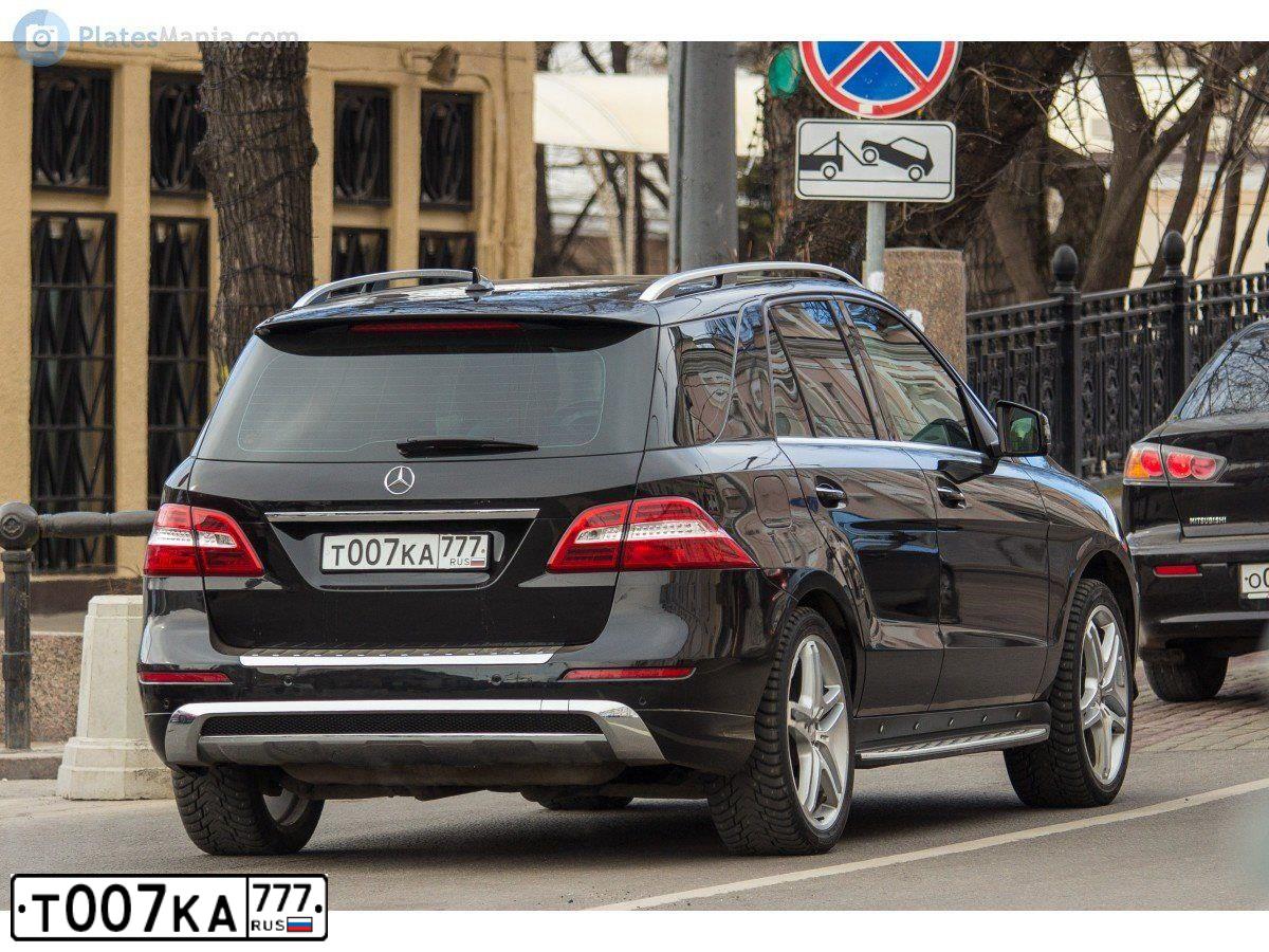 Фото автомобиля MERCEDES M-KLASSE, 2013 — госномер Т007КА777. Цвет: ЧЕРНЫЙ