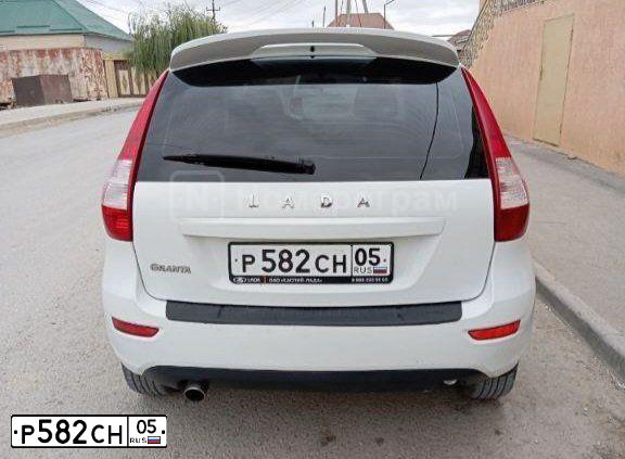 Фото автомобиля LADA 2192 GRANTA, 2019 — госномер Р582СН05. Цвет: Белый