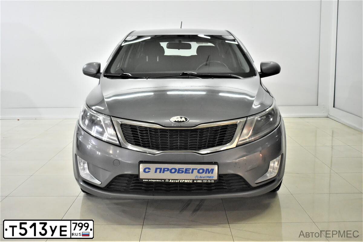 Фото автомобиля KIA RIO, 2014 — госномер М349ОК193. Цвет: Серый
