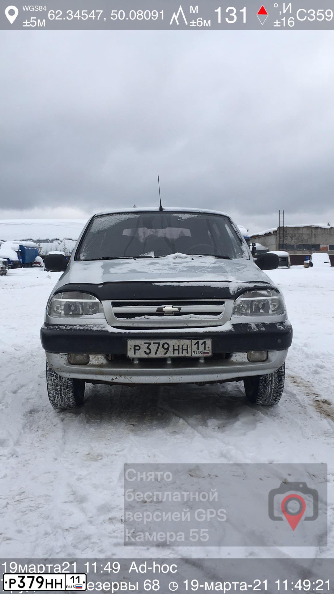 Фото автомобиля CHEVROLET NIVA, 2006 — госномер К777ЕС11. Цвет: Светло-Серебристый металлик