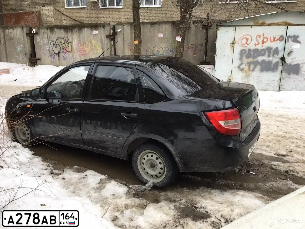 Фото автомобиля LADA 2190 GRANTA, 2014 — госномер А278АВ164. Цвет: ЧЕРНЫЙ