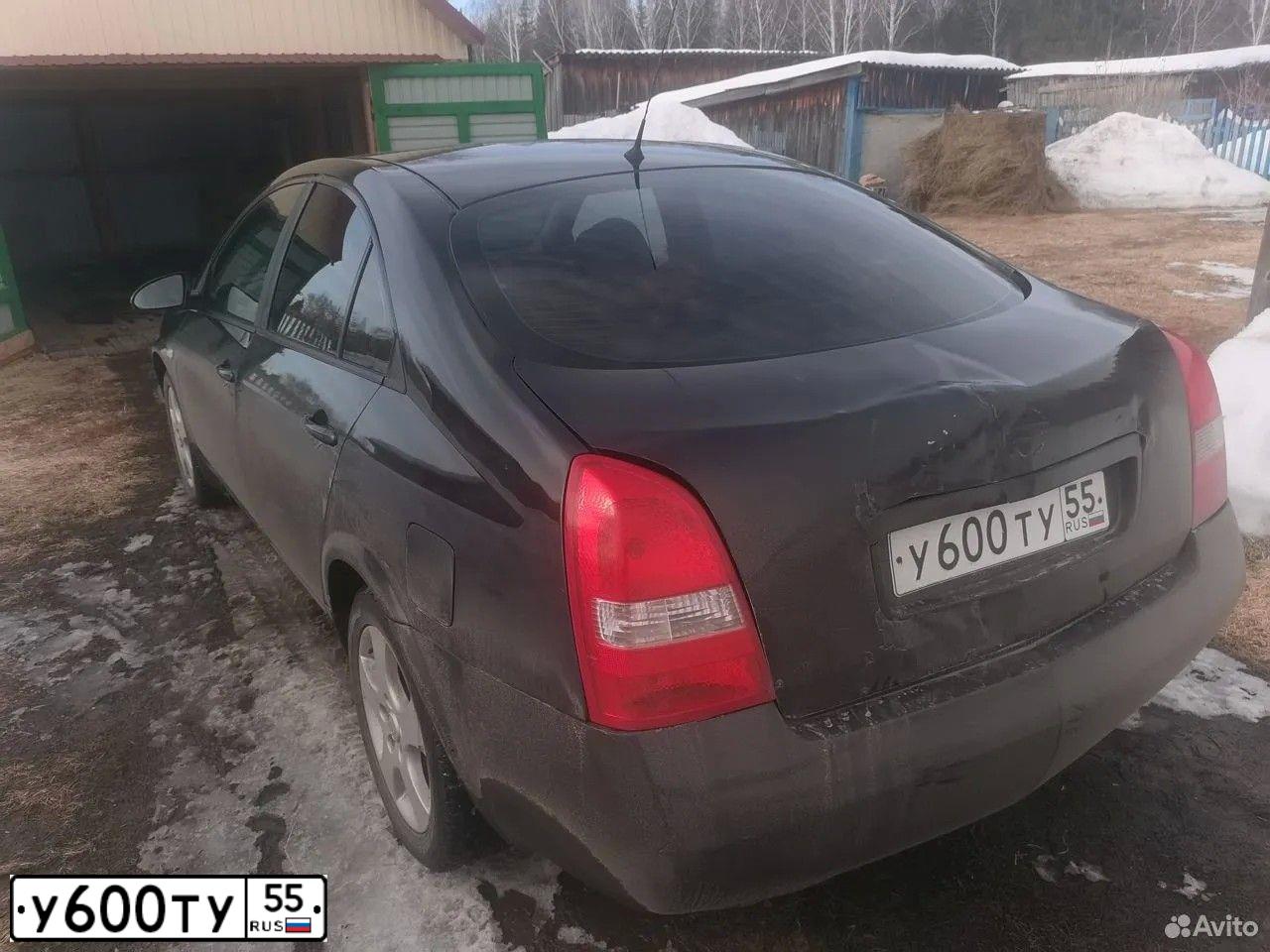 Фото автомобиля NISSAN PRIMERA, 2006 — госномер У600ТУ55. Цвет: ЧЕРНЫЙ