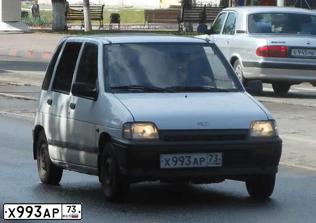 Фото автомобиля DAEWOO TICO, 1999 — госномер Х993АР73. Цвет: Белый
