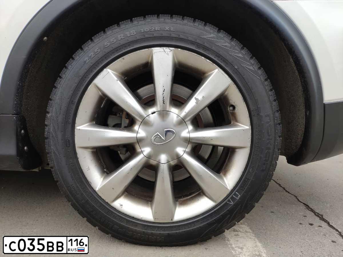 Фото автомобиля INFINITI QX50 /EX/, 2008 — госномер О526МВ154. Цвет: Белый