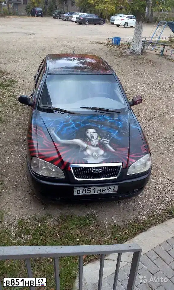 Фото автомобиля CHERY AMULET /FLAGCLOUD/, 2006 — госномер Х774КК67. Цвет: КОМБИНИРОВАННЫЙ